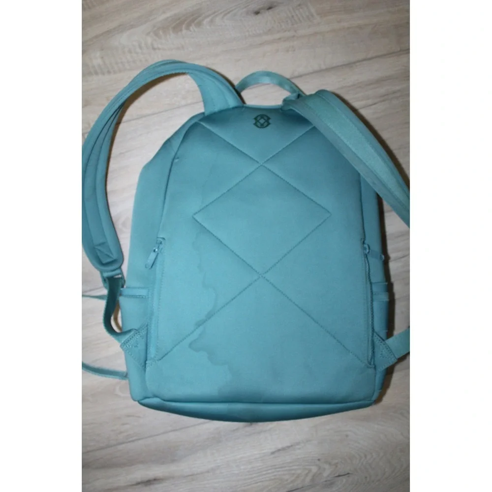 Dagne Dover Dakota Neoprene Backpack Teal Green Medium Travel Commuter Bag